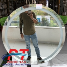 Gương tròn D80 cảm ứng + sấy chống mờ 