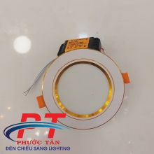Đèn Lon 7W3M viền vàng