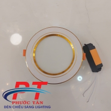 Đèn Lon 9w viền vàng