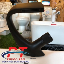 Vòi lavabo xả nghiêng đen mỏ đen