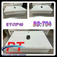 Bàn đá trắng BD-T04 soi chỉ -70x49