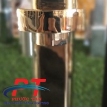 Vòi lavabo vuông vàng 30cm