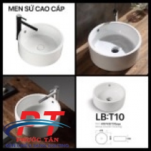 Lavabo sứ tròn trơn T10