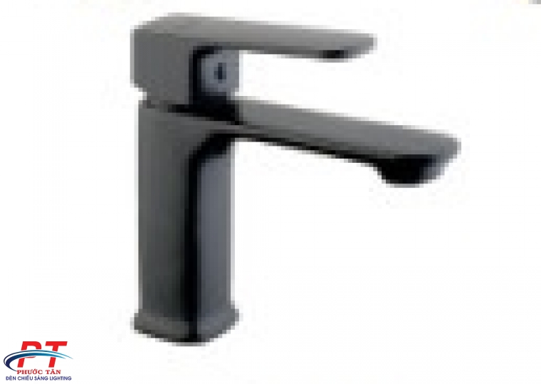 Vòi lavabo nóng lạnh mạ đen Caro 