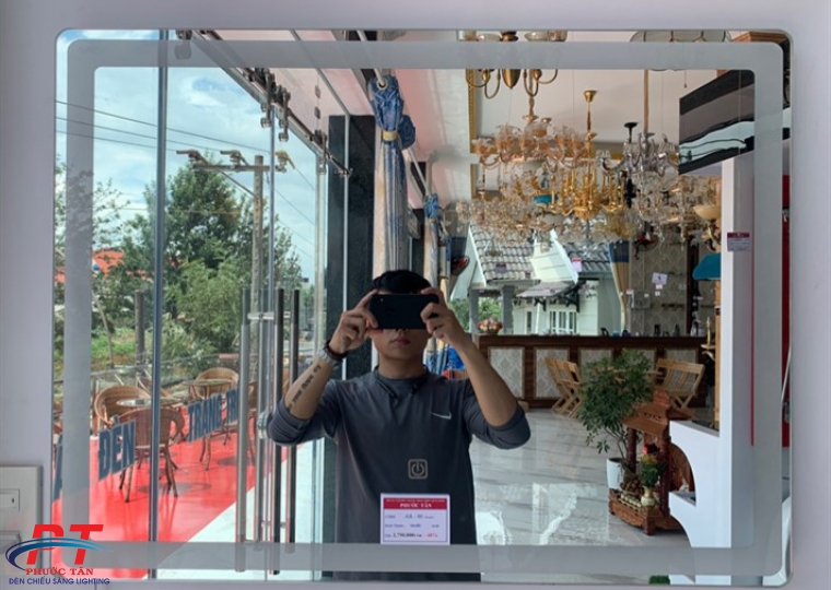 Gương led teady chữ nhật