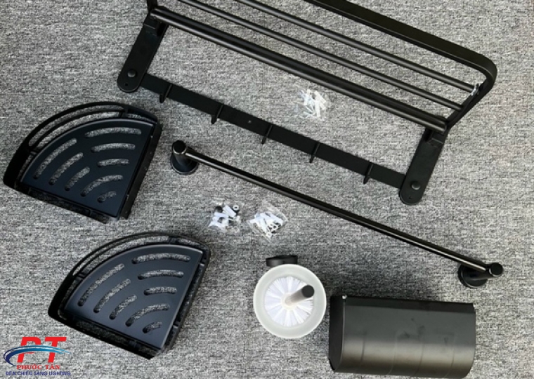 Bộ phụ kiện inox sơn tĩnh điện đen 5 món